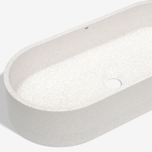 Cuba de Banheiro Concreto Apoio Elipse 60 cm (Francs Granilite Polar)