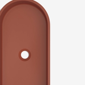 Cuba de Banheiro Concreto Apoio Elipse 60 cm (Francs Marsala)