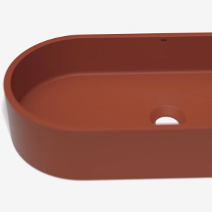 Cuba de Banheiro Concreto Apoio Elipse 60 cm (Francs Marsala)