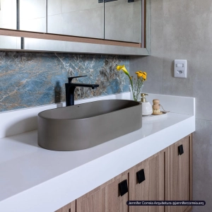 Cuba de Banheiro Concreto Apoio Elipse 60 cm (Francs Musgo)