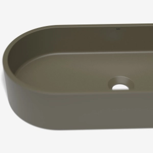 Cuba de Banheiro Concreto Apoio Elipse 60 cm (Francs Musgo)