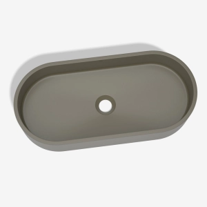 Cuba de Banheiro Concreto Apoio Elipse 60 cm (Francs Musgo)