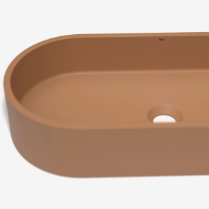 Cuba de Banheiro Concreto Apoio Elipse 60 cm (Francs Ocre)