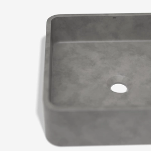 Cuba de Banheiro Concreto Apoio Quadrada 39 cm (Guna Cemento)