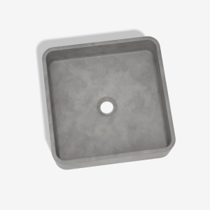 Cuba de Banheiro Concreto Apoio Quadrada 39 cm (Guna Cemento)