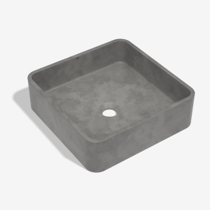 Cuba de Banheiro Concreto Apoio Quadrada 39 cm (Guna Cemento)