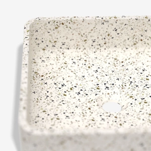 Cuba de Banheiro Concreto Apoio Quadrada 39 cm (Guna Granilite Opala)