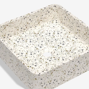 Cuba de Banheiro Concreto Apoio Quadrada 39 cm (Guna Granilite Opala)