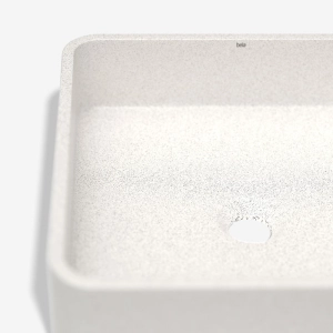 Cuba de Banheiro Concreto Apoio Quadrada 39 cm (Guna Granilite Polar)