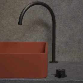 Produto Cuba de Banheiro Concreto Apoio Quadrada 39 cm (Guna Marsala)