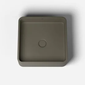 Produto Cuba de Banheiro Concreto Apoio Quadrada 39 cm (Guna Musgo)