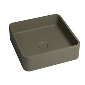 Produto Cuba de Banheiro Concreto Apoio Quadrada 39 cm (Guna Musgo)