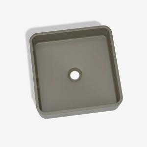 Cuba de Banheiro Concreto Apoio Quadrada 39 cm (Guna Musgo)