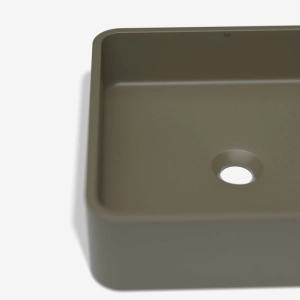 Cuba de Banheiro Concreto Apoio Quadrada 39 cm (Guna Musgo)