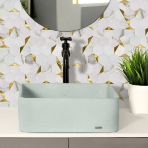 Cuba de Banheiro Concreto Apoio Quadrada 40 cm (Urban Acqua)