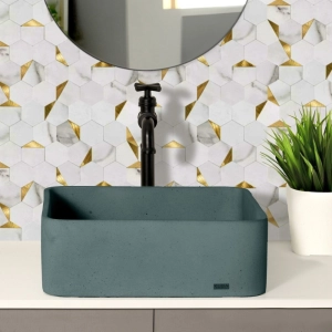 Cuba de Banheiro Concreto Apoio Quadrada 40 cm (Urban Florest)