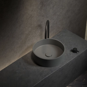 Cuba de Banheiro Concreto Apoio Redonda 35 cm (Oso Cemento)