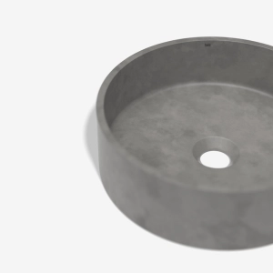 Cuba de Banheiro Concreto Apoio Redonda 35 cm (Oso Cemento)