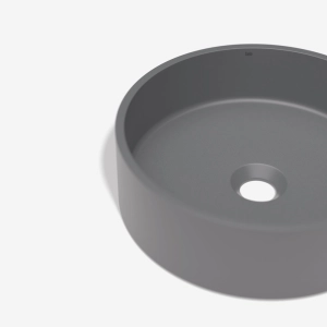 Cuba de Banheiro Concreto Apoio Redonda 35 cm (Oso Cenere)