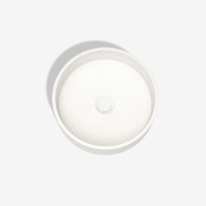 Cuba de Banheiro Concreto Apoio Redonda 35 cm (Oso Granilite Polar)