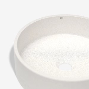 Cuba de Banheiro Concreto Apoio Redonda 35 cm (Oso Granilite Polar)