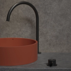 Cuba de Banheiro Concreto Apoio Redonda 35 cm (Oso Marsala)