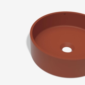 Cuba de Banheiro Concreto Apoio Redonda 35 cm (Oso Marsala)