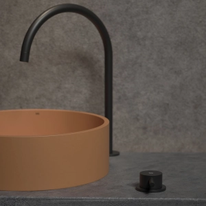 Cuba de Banheiro Concreto Apoio Redonda 35 cm (Oso Ocre)