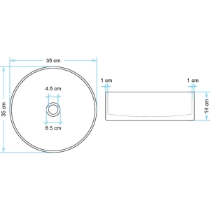Cuba de Banheiro Concreto Apoio Redonda 35 cm (Small Rosé)