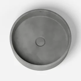 Produto Cuba de Banheiro Concreto Apoio Redonda 39 cm (Oso Cemento)