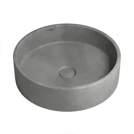 Produto Cuba de Banheiro Concreto Apoio Redonda 39 cm (Oso Cemento)
