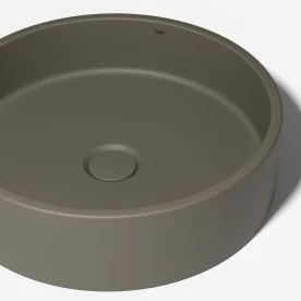 Cuba de Banheiro Concreto Apoio Redonda 39 cm (Oso Musgo) Produto Cuba de Banheiro Concreto Apoio Redonda 39 cm (Oso Musgo)