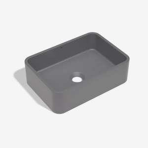 Cuba de Banheiro Concreto Apoio Retangular 40 cm (Moran Cenere)