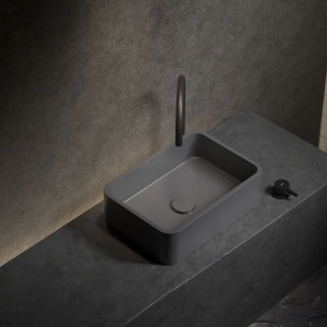 Cuba de Banheiro Concreto Apoio Retangular 40 cm (Moran Cenere)