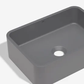 Cuba de Banheiro Concreto Apoio Retangular 40 cm (Moran Cenere) - Outlet Produto Cuba de Banheiro Concreto Apoio Retangular 40 cm (Moran Cenere) - Outlet