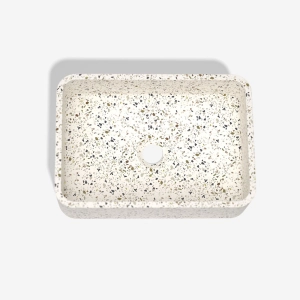 Cuba de Banheiro Concreto Apoio Retangular 40 cm (Moran Granilite Opala)