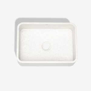 Cuba de Banheiro Concreto Apoio Retangular 40 cm (Moran Granilite Polar)