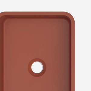 Cuba de Banheiro Concreto Apoio Retangular 40 cm (Moran Marsala)