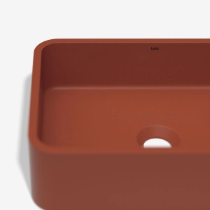 Cuba de Banheiro Concreto Apoio Retangular 40 cm (Moran Marsala)