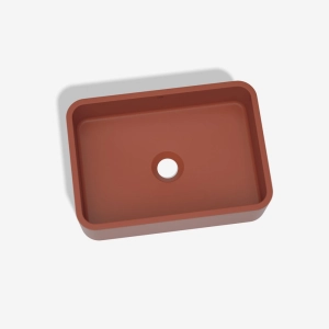 Cuba de Banheiro Concreto Apoio Retangular 40 cm (Moran Marsala)