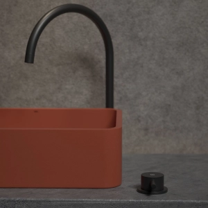 Cuba de Banheiro Concreto Apoio Retangular 40 cm (Moran Marsala)