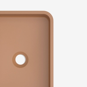 Cuba de Banheiro Concreto Apoio Retangular 40 cm (Moran Ocre)