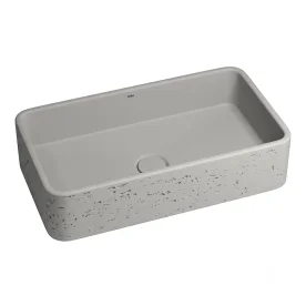 Produto Cuba de Banheiro Concreto Apoio Retangular 50 cm (Moran Marfim)