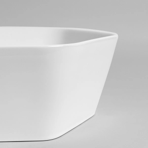 Cuba de Banheiro Louça Apoio Hexagonal 62 cm (Córdova Branca)