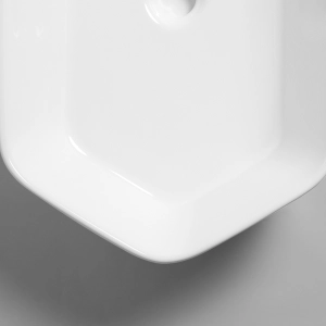 Cuba de Banheiro Louça Apoio Hexagonal 62 cm (Córdova Branca)