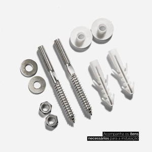 Cuba de Banheiro Louça Apoio ou Suspensa Retangular 44 cm (Braga Branca)