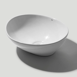 Cuba de Banheiro Lou&ccedil;a Apoio Oval 41 cm (Bari Branca)