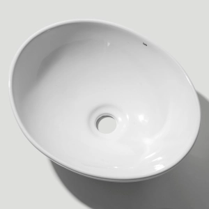 Cuba de Banheiro Lou&ccedil;a Apoio Oval 41 cm (Bari Branca)