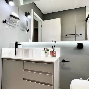 Cuba de Banheiro Lou&ccedil;a Apoio Oval 50 cm (Dublin Branca)