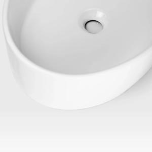 Cuba de Banheiro Lou&ccedil;a Apoio Oval 50 cm (Spezia Branca)